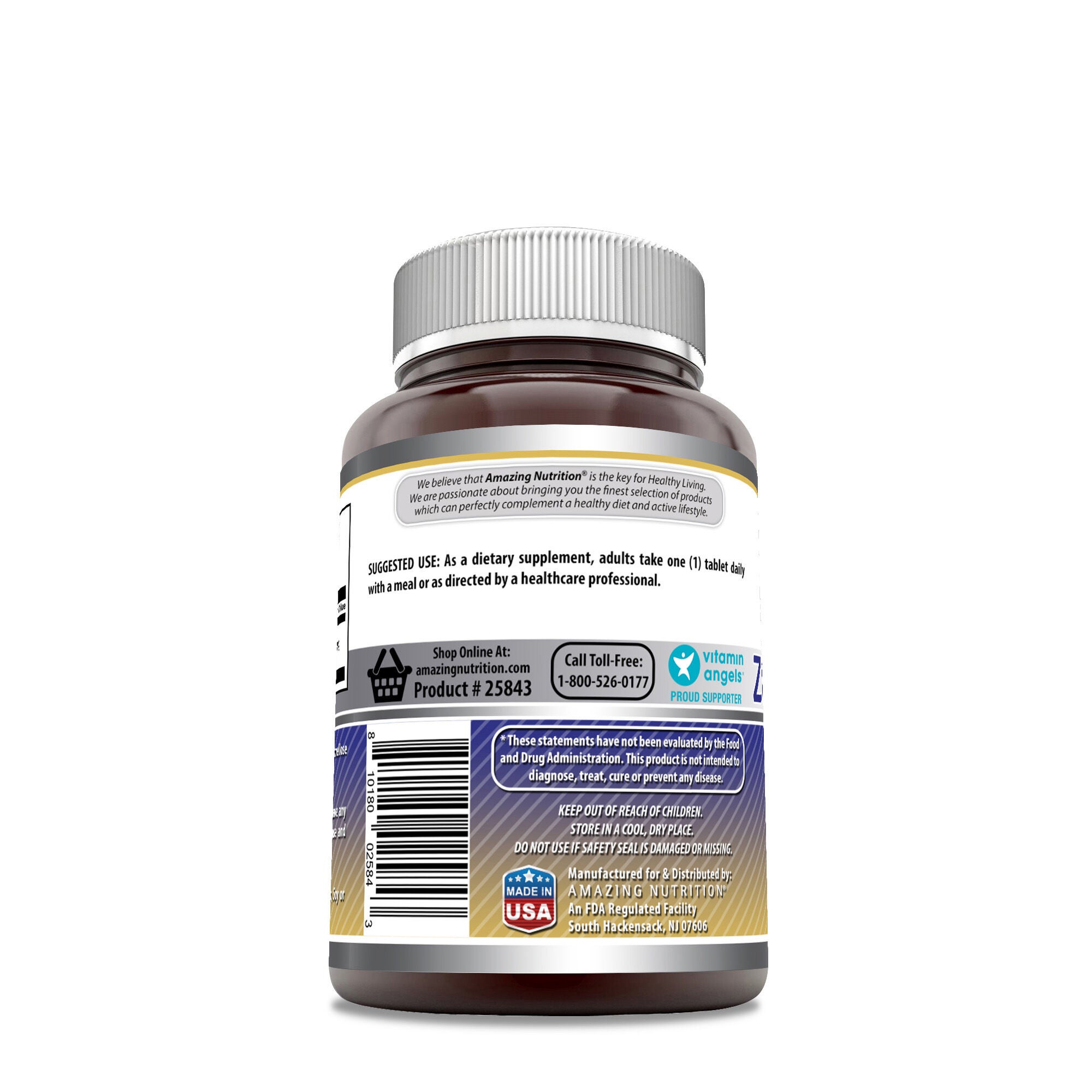 Zinc Gluconate 50mg - 250 Tablets (250 Servings)  | GNC